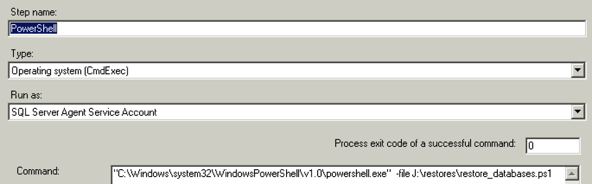 SQL Agent Job Step