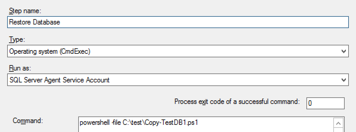 SQL Agent Job - cmdexec